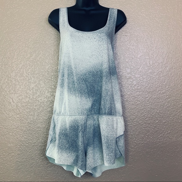 LULULEMON Chase Me Onesie Size 10 Gray Lime Green - Picture 2 of 7